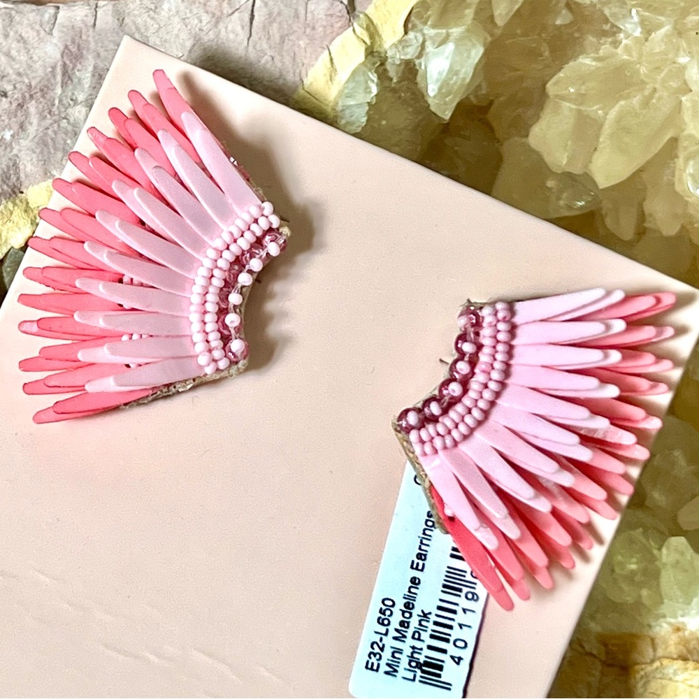 NWT Mignonne Gavigan Mini Madeline Earrings Light Pink